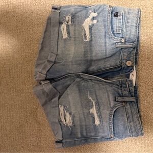 KanCan Light Blue Distressed Jean Shorts